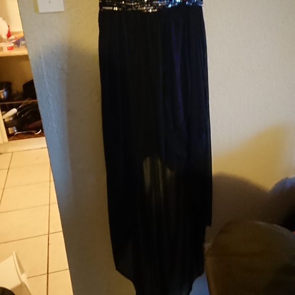 DARK Blue high low dress - Picture 3 of 3